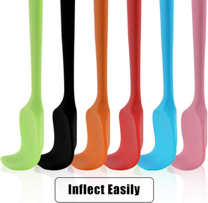 Silicone Spatulas, 10.6 inch Rubber Spoon Spatula Heat Resistant One Piece Design Seamless Non-Stick Spoonulas Flexible Scrapers Baking Mixing Tool (4 Pcs)