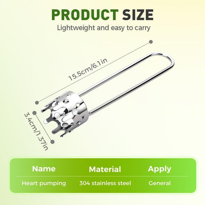2 Pcs Fruit and Vegetable Corer Tool, Red Bell Pepper Seed Corer, Stainless Steel Apple Core Remover Kitchen Gadget for Pepper Pineapple Pear Apple Corer (A+B)