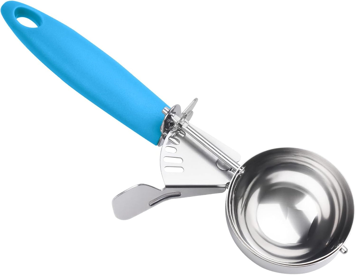 JUNADAEL J Portion Scoop, #20/2 OZ Ice Cream Scooper, Muffin Scoop, Disher, Yellow Handle, for Portion Control, Cookie Dough, Muffin, Cupcake Batter, Ice Cream, Mashed Potatoes