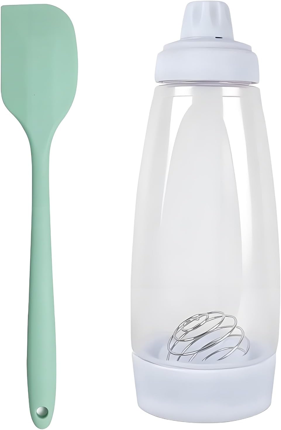 Pancake Squeeze Bottle,Pancake Batter Dispenser Bottle,With Whisk Ball And Stand Base,Squeeze Kitchen Pancake Shaker,For Cupcakes, Muffins,Crepes,Kitchen Baking Tool