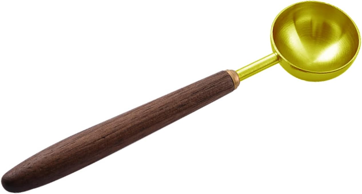 Coffee Spoon - Vintage Walnut Wood Handle, Stainless Steel Coffee Scoop ，Stainless Steel Tea Scoopand Seasoning Spoons (1, Silver, 5g Capacity)