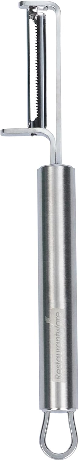 Restaurantware-German Standard 7.4 Inch Potato Peeler With Potato Eye Remover, 1 Swivel Vegetable Peeler - Sharp Blade, Ergonomic Handle, Stainless Steel, Dishwashable, For Carrot, Or, More