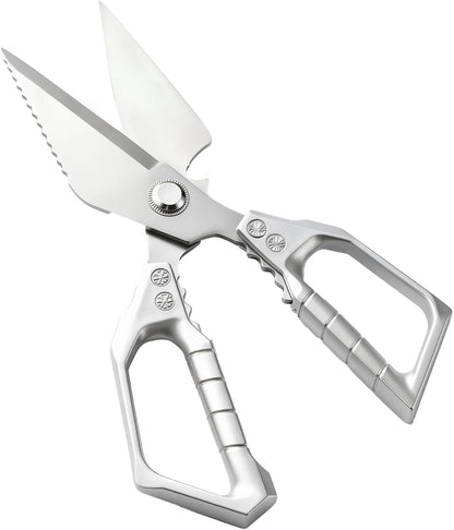 Meat Scissors Heavy Duty Sharp Shears Kitchen Scissors all Purpose, Stainless Steel Kitchen Shears, Kitchens Accessories Cooking Shear for Meat Chicken Fish Poultry Herb Bread(Gold)