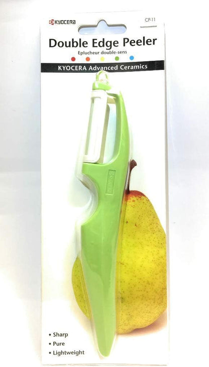 Kyocera Advanced Ceramic Vertical Double Edge Blade Peeler, Green