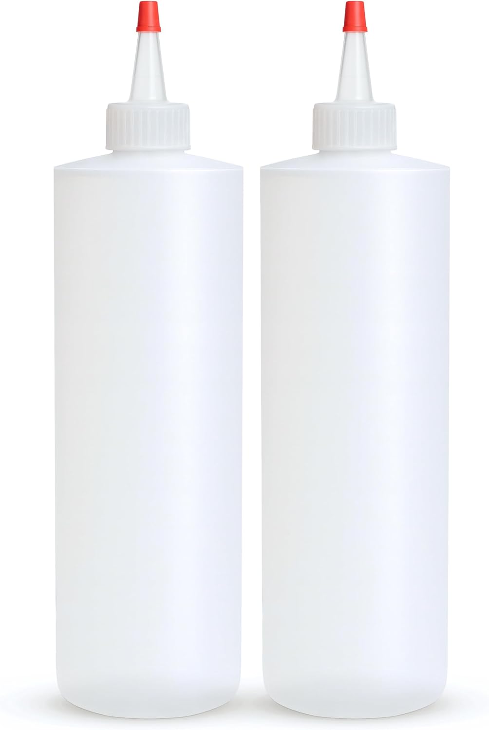 Professional Squeeze Bottles with Red Cap Restaurant-Grade Condiment Dispensers for Sauces, Ketchup, Mustard, BBQ - BPA-Free Plastic Kitchen Bottles, Perfect for Home & Commercial Use (2, 8o'z)