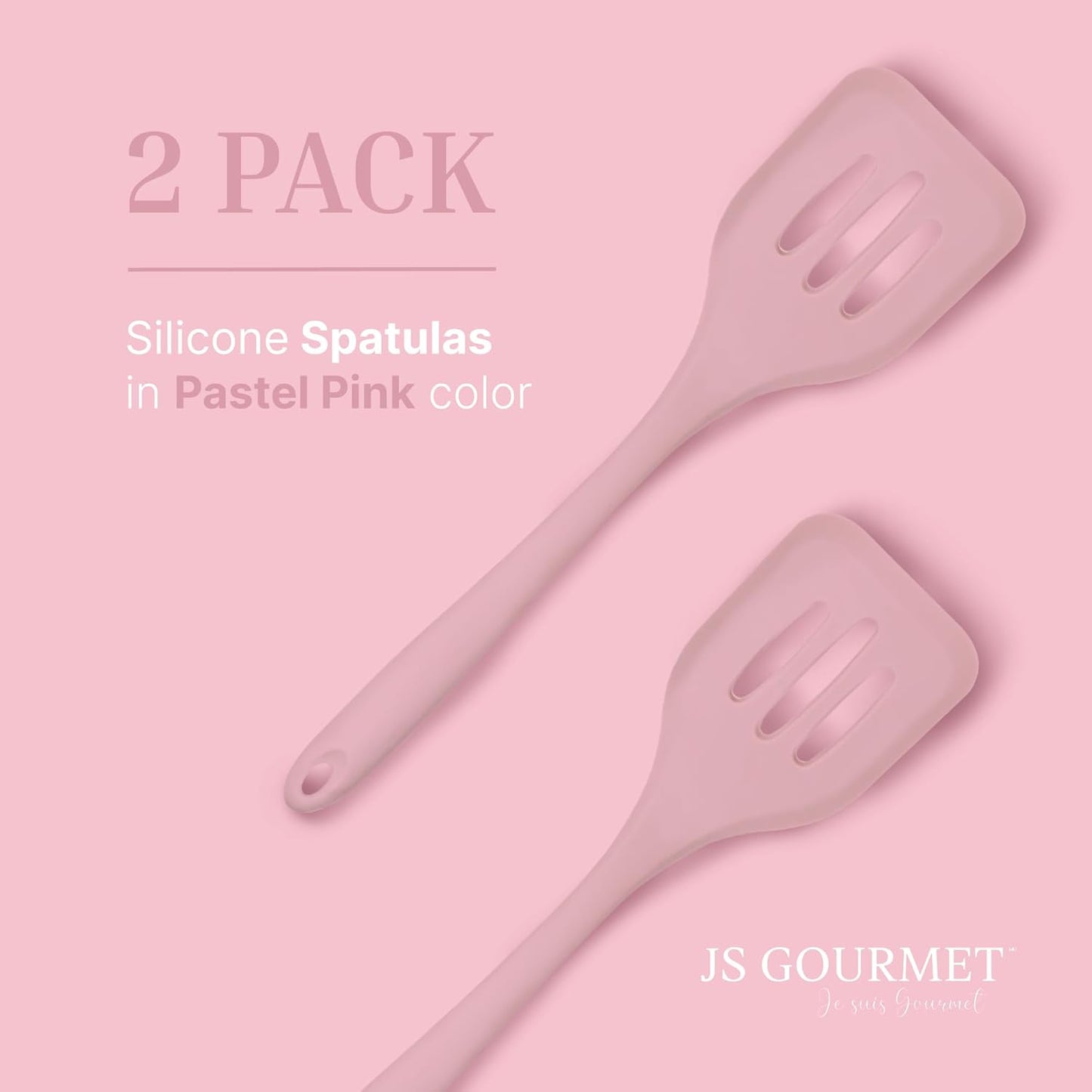 Silicone Pastry Brush Set – 2-Piece Set of Basting Brushes for Cuisine and BBQ – Kitchen Tools and Accessories with Comfortable Handles, Heat-Resistant Utensils for Cooking & Baking – Pastel Pink