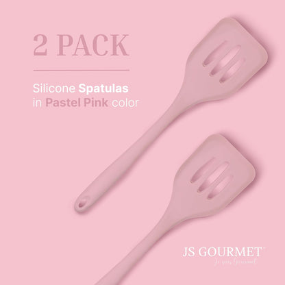 Silicone Pastry Brush Set – 2-Piece Set of Basting Brushes for Cuisine and BBQ – Kitchen Tools and Accessories with Comfortable Handles, Heat-Resistant Utensils for Cooking & Baking – Pastel Pink