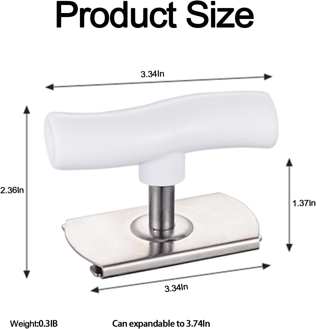 Adjustable Stainless Steel Jar Opener for Seniors, Heavy Duty Jar Lid Opener, Manual Gripper for Weak Hands, Multi-Size Lid & Bottle Opener