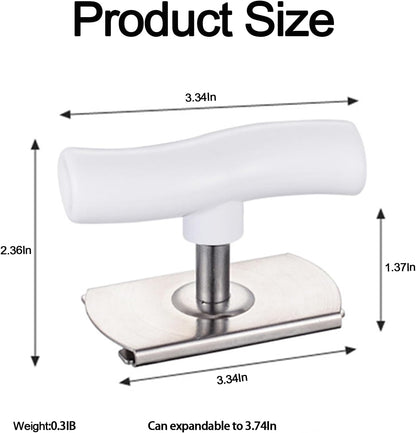 Adjustable Stainless Steel Jar Opener for Seniors, Heavy Duty Jar Lid Opener, Manual Gripper for Weak Hands, Multi-Size Lid & Bottle Opener