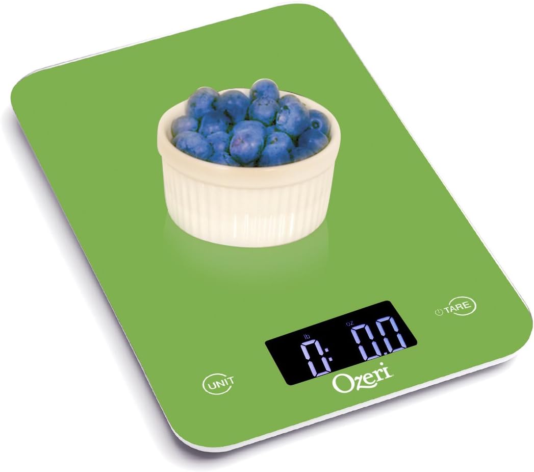 Ozeri Touch Professional Digital Kitchen Scale (12 lbs Edition), Tempered Glass in Elegant Black