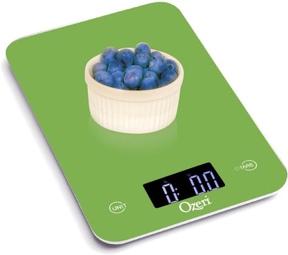 Ozeri Touch Professional Digital Kitchen Scale (12 lbs Edition), Tempered Glass in Elegant Black