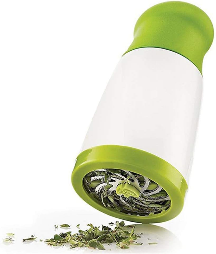 1 pc Herb Mill Chopper Cutter Mince Stainless Steel Blades Safely New ( Color: White & Green)