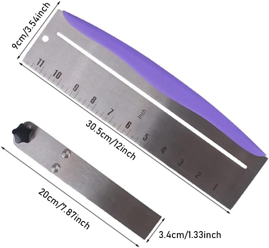 12 Inch Stainless Steel Cake Scraper & Smoother, Adjustable Kitchen Spatula for Icing, Frosting, Mousse, Cheese, and Cream Cakes,Perfect Tool for Icing, Frosting, Cream Edge