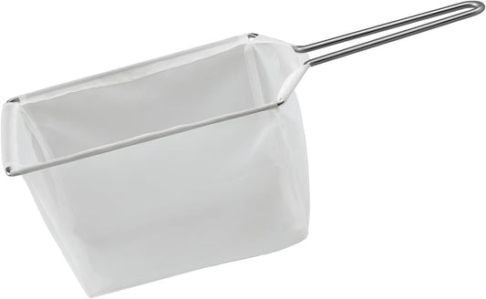 Honeydak 9 Inch Oil Fryer Filters with Stainless Steel Handle Frame, Reusable Fine Mesh Strainer Bag Cooking Oil Filter Separator for Food Maple Syrup Tapping Deep Fryer Pot Kitchen Restaurant