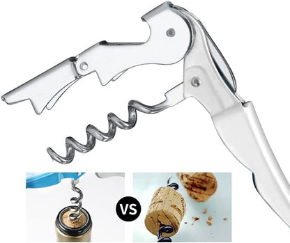Kit-Home Professional Waiter Corkscrew Wine Openers Set (4 PCS),Upgraded with Heavy Duty Stainless Steel Hinges Wine Key for Restaurant Waiters, Sommelier, Bartenders