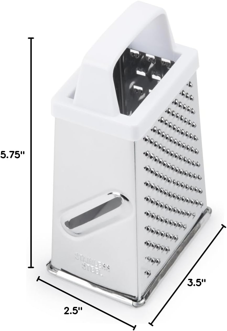 Fox Run 4-Sided Grater, Stainless Steel, 8-Inch
