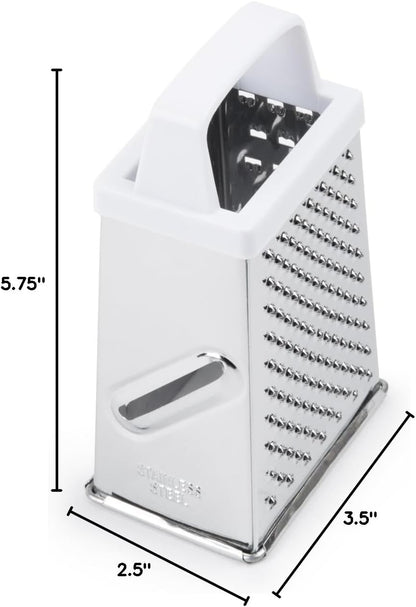 Fox Run 4-Sided Grater, Stainless Steel, 8-Inch