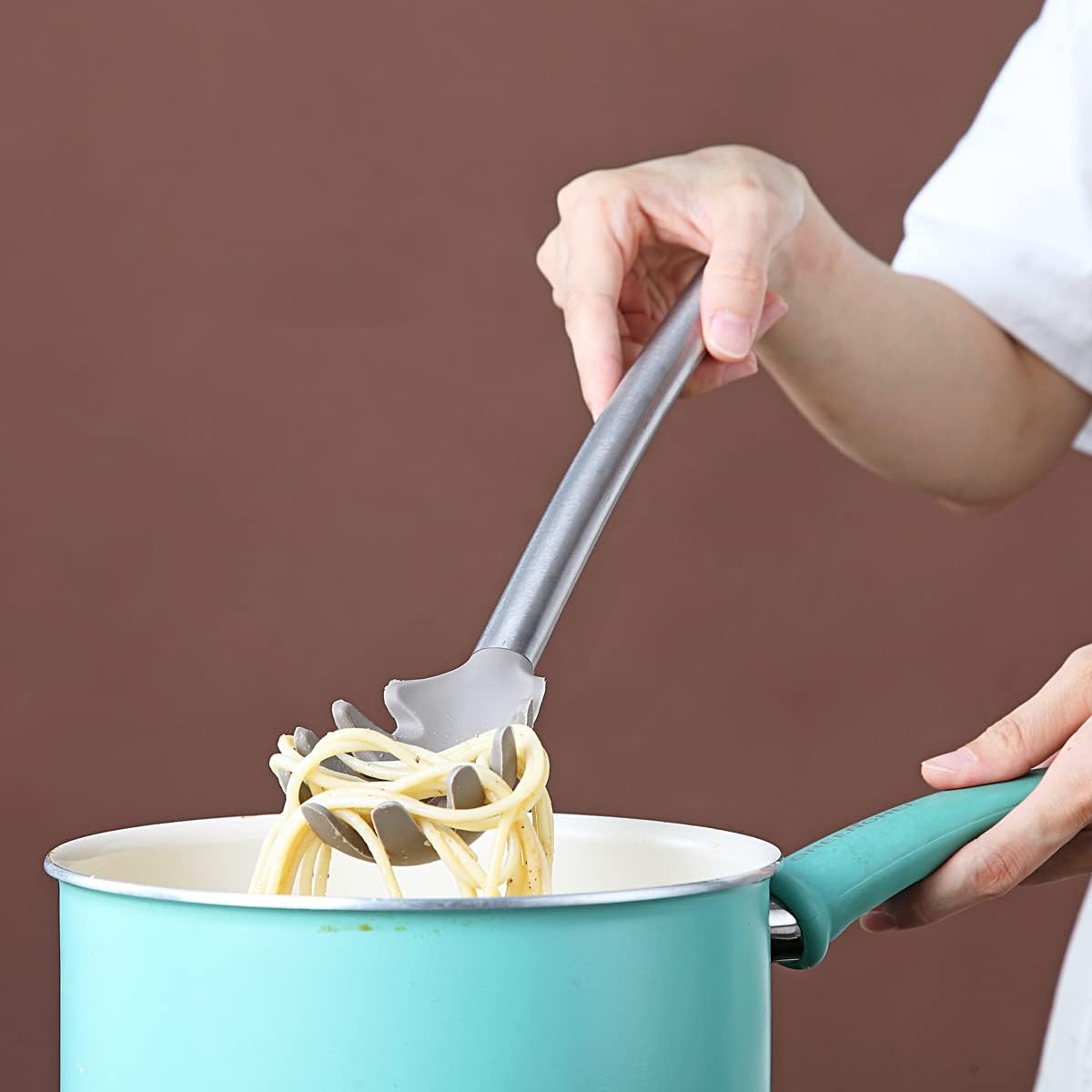 Berglander Skimmer, Non-stick Silicone Strainer, Kitchen Cooking Skimmers For Non-Stick Cookware, Dishwasher Safe, Easy to Clean