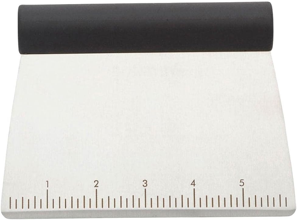 KitchenAid All Purpose Stainless Steel Dough Pastry Scraper/Chopper/Cutter with Measurement Scale, 6-Inch