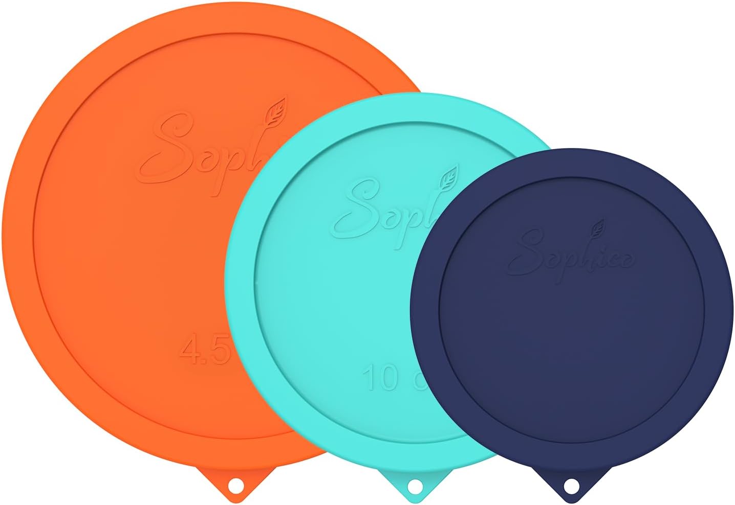SOPHICO Silicone Replacement Lids for Pyrex Sculpted Glass & Tinted Glass Bowls Mixing Bowls（4 size）