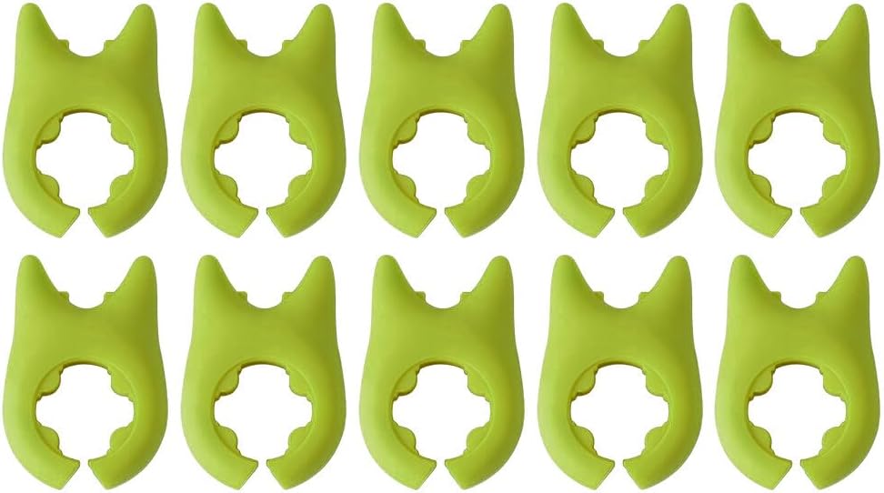 10Pcs Silicone Pot Clip Spoon Rest Silicone Assist Hot Handle Holder Kitchen Spoon Holder Steam Releaser for Pot Cooking Utensils Spoon Rest Kitchen Accessories Tools