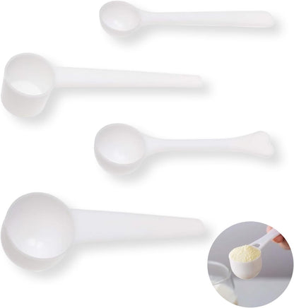 4 Packs Measuring Spoons Set 1g 3g 5g 10g Scoops for Coffee Protein Milk Powder Kitchen Tools for Accurate Measurements Spoons for Creatine Protein Formula Gram Measuring Scooper