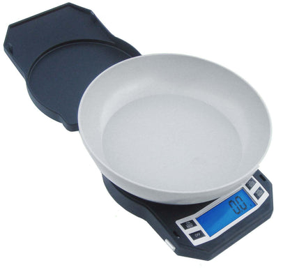 AWS Kitchen Pro 0.1g/0.001oz Precision Food Scale 5kg/11lb Digital Bowl Scale with Tempered Glass, | 2.72L Dishwasher-Safe Bowl, Tare, Timer, Clock & Room Temperature Display | Ultra Cooking Scale