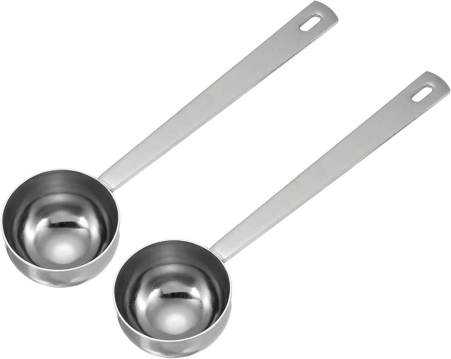 uxcell Measuring Spoon, 15ml Long Handle Table Scoop Teaspoon Coffee Scoop Spoon for Ground Coffee Tea Sugar Cooking Baking, Black