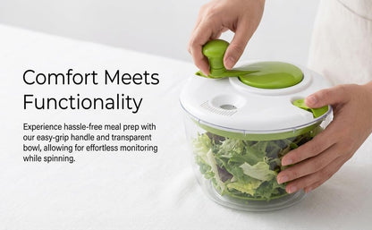 Salad Spinner-Lettuce Spinner | Best Fruit Washer with Spinner Bowl, Easy-Spin Handle, 5QT
