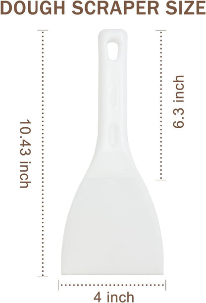 LRui Kitchen Professional Pizza Dough Scraper dough spatula,plastic flexible strip handle dough scraper.