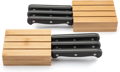 Purawood Bamboo Drawer Organizer - Expandable Silverware Organizer & Utensil Drawer Organizer, Cutlery Tray with Dividers, 7-9 Slots- Kitchen Organizer for Utensils & Flatware (Natural)