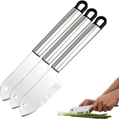 Stainless Steel Multi-Purpose Julienne Peeler, Precision Blade Vegetable Fruit Slicer, Ergonomic Grip & One-Piece, Shredder for Salads Potatoes Carrots (3PCS)