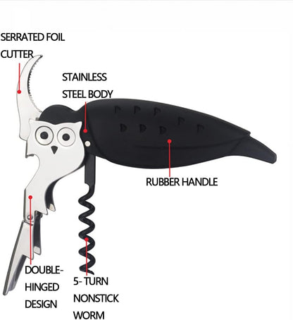 Unique Fish Corkscrew, Professional Waiters Corkscrew Wine Key Bottle Opener,Manual Wine Key for Servers, Waiters, Bartenders and Home Use