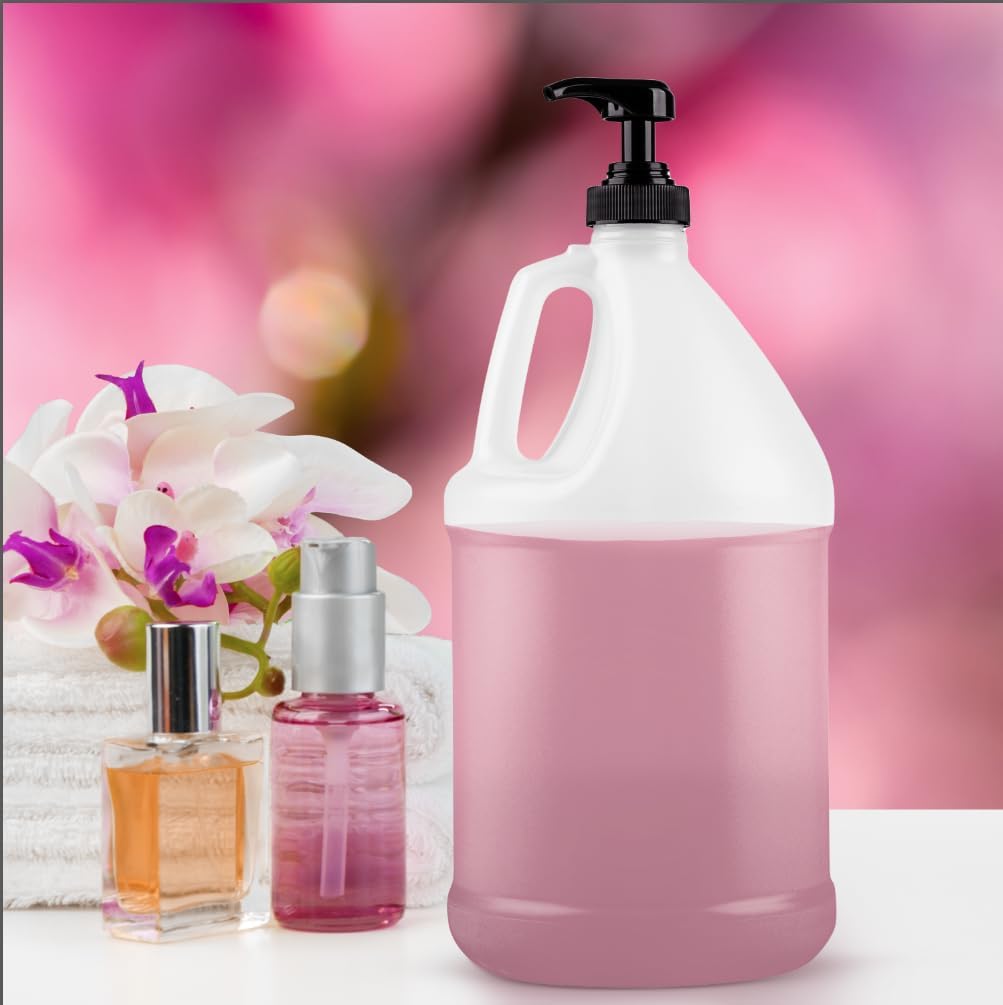 Kitchentoolz 1-Gallon Plastic Jug with Pump Dispenser - Ideal for Epoxy Resin, Laundry Detergent, Liquid Soap, Snow Cone Syrup, Batter