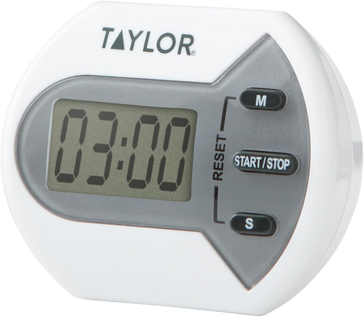 Taylor Digital Timer Counts Up and Down for School, Learning, Projects, and Kitchen Tasks