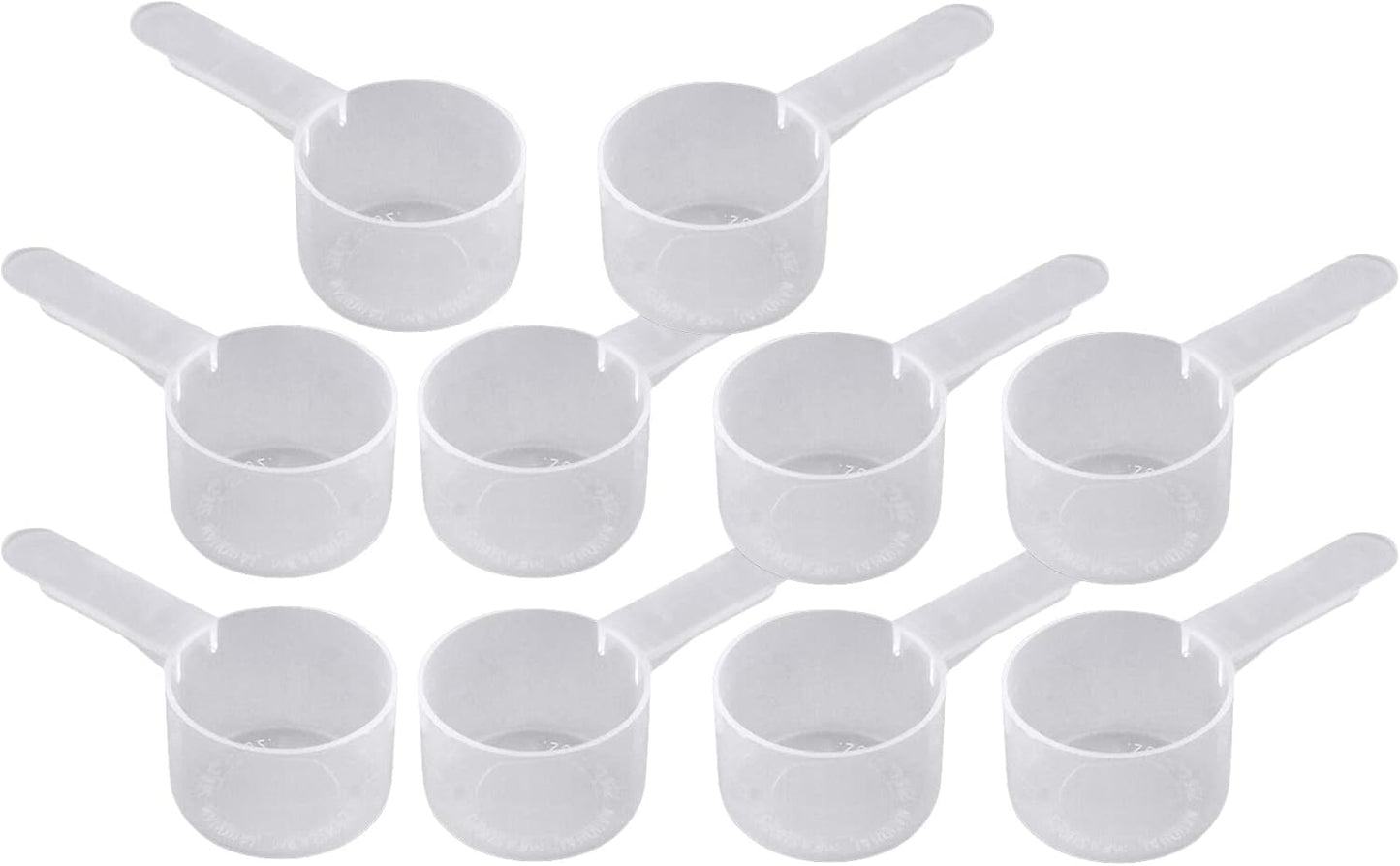 25 mL (25 cc / 5 tsp / 0.85 oz) Plastic Measuring Scoop with Medium Handle - Small Portion Scoop for Spices, Powders, Granules, Coffee, and Seed Packing (5)