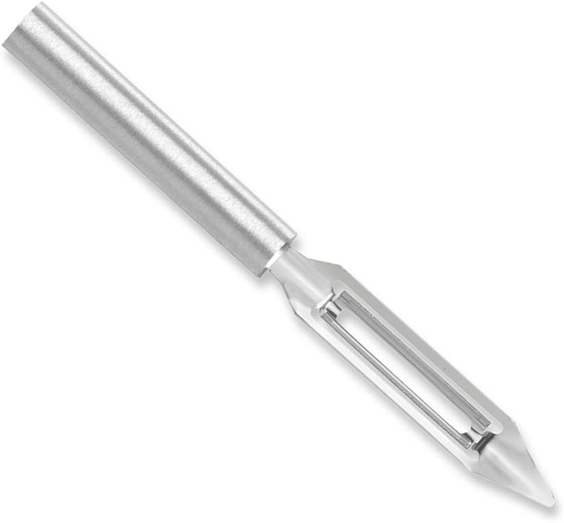 Rada Cutlery Vegetable Peeler (W232), 1.75" Stainless Steel Swiveling Blade, Black Handle