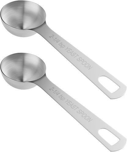 1PCS Yeast Measuring Spoon, Stainless Steel 2-1/4 Teaspoons, 2.25tsp, 0.25 Ounces
