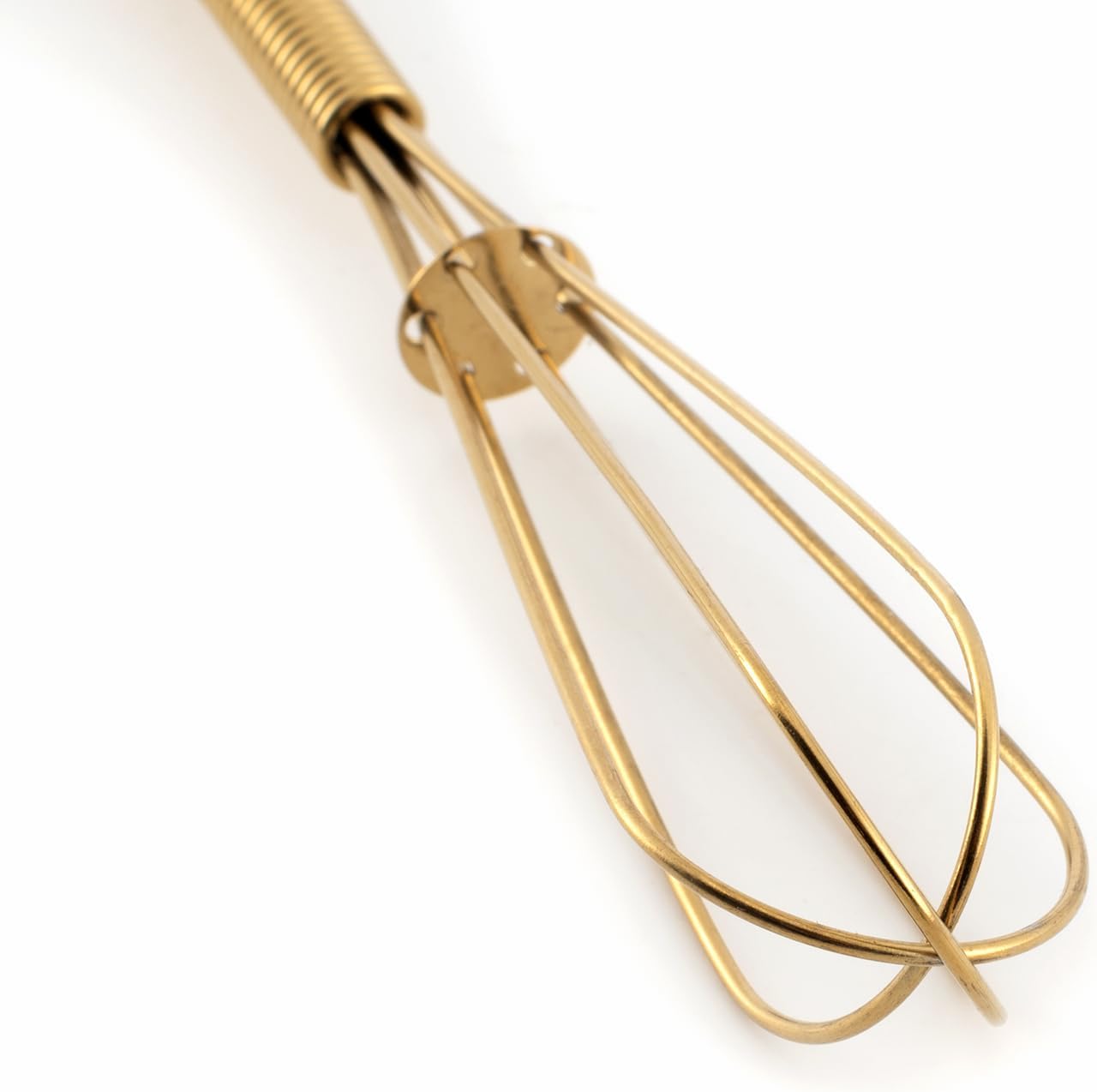 Mini Whisks 7 inch 4Pcs Stainless Whisk, Hand Egg Mixer for Flour Cake Egg, Kitchen Cooking Baking Use Whisk （Gold）