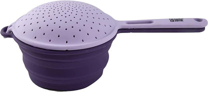 Cambridge Robert Irvine 2-in-1 Collapsible Colander, 0, BLACK