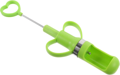 Generic Fruit Pitter Tool Fruit Core Remover Multifunctional Stainless Steel Cherry Core Remover with Long Handle for Kitchen and Home Use, Light Green