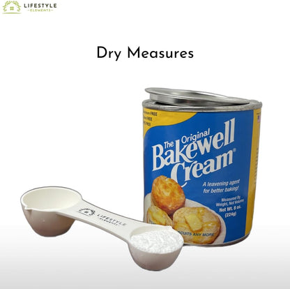 All In One Measuring Spoon With 1 Tbsp, 1 Tsp, 1/2 Tsp, 1/4 Tsp Measures - Plastic - Use for Dry Ingredients or Liquids - Durable Rugged Dishwasher Safe - Made in USA - Versatile Kitchen Tool