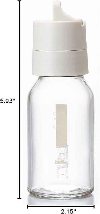 Hario Flip-Top Dressing Bottle, 120ml, Pale Grey