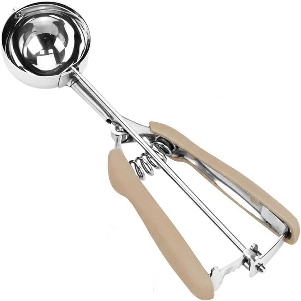 Ice Cream Scoop, 18/8 Stainless Steel Cookie Scoop, Cookie Scoops for Baking, 2 Tbsp/ 30 ml/ 1 oz Cookie Dough Scoop, Ice Cream Scooper with Trigger Release, Cookie Scooper for Baking