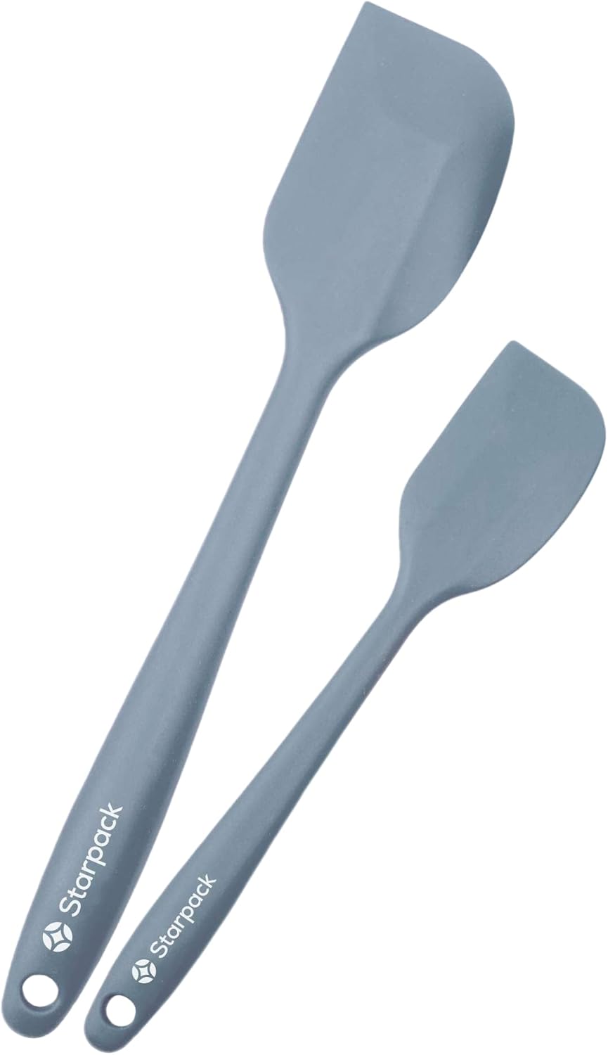 Starpack 'Scrape and Stir' Silicone Rubber Spatula Set (4-Piece) - LFGB Non Toxic, 600°F Heat Resistant, BPA-Free, One-Piece Kitchen Baking Spatulas - Dishwasher Safe for Nonstick Cookware Earthy Pink