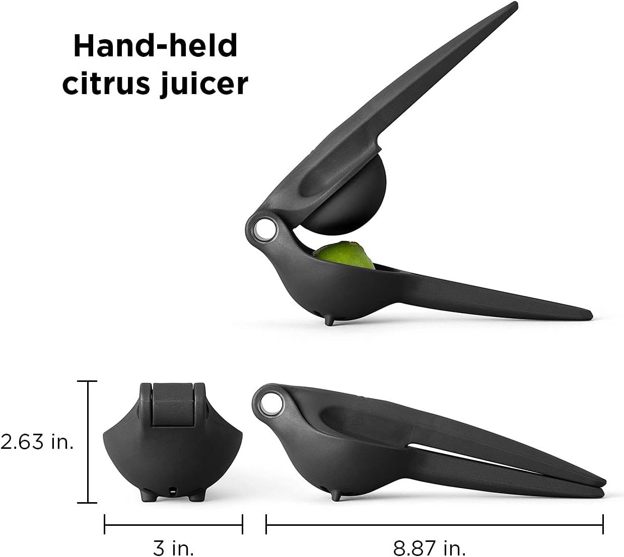 Rabbit R4-10801 Manual Citrus Press Cocktail Juicer (Black)