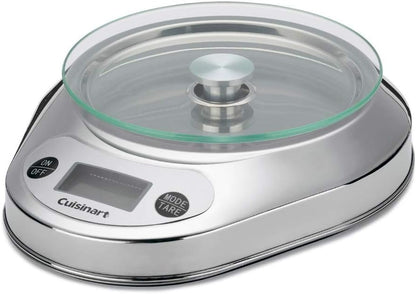 Cuisinart KML-KO3B Precision Chef Bowl Electronic Kitchen Scale, Silver, 2.5" x 7.4" x 9.25"