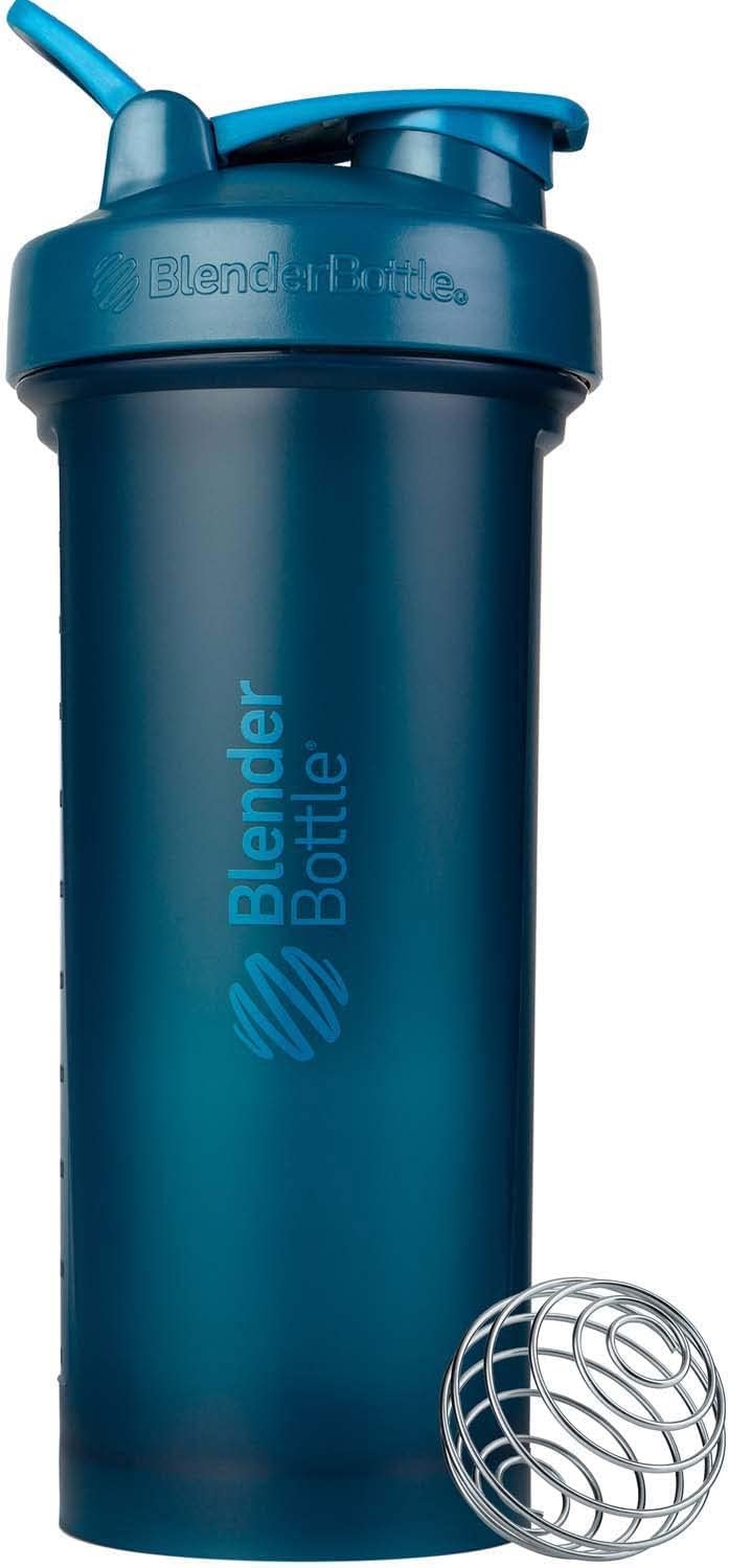 BlenderBottle Classic V2 Shaker Bottle Perfect for Protein Shakes and Pre Workout, 28-Ounce, Clear/Black