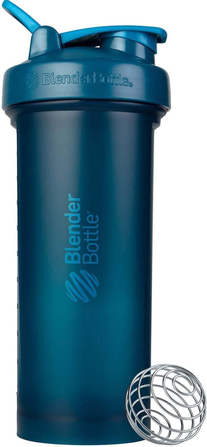 BlenderBottle Classic V2 Shaker Bottle Perfect for Protein Shakes and Pre Workout, 28-Ounce, Clear/Black