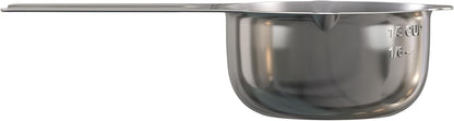 Color Up 2 Cup Measuring Cup, 480ml Stainless Steel Metal, Easy-Pour Spouts, Engraved Markings, Flat Base, Dishwasher Safe, for Dry and Liquid Ingredients